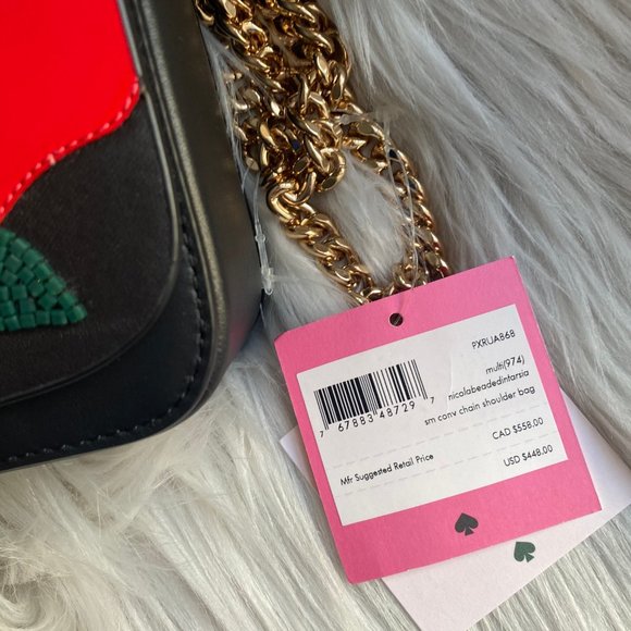 NWT KATE SPADE nicola beaded intarsia twistlock - Picture 10 of 13